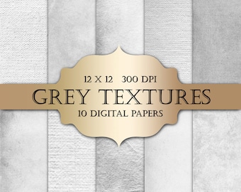Grey Textured Digital Paper – Shabby Chic Scrapbook Junk Journal (Design Resources)