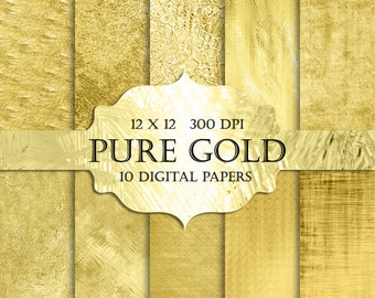 Gold Foil Digital Paper -  gold glitter Luxury Fashion Digital Paper gold textures gold backgrounds gold sparkle invitation card planner