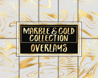 Gold Foil Marble Overlays  - clipart gold foil marble veins  glitter metallic marble clipart marble texture scrapbooking invitation card