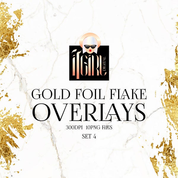 Gold Foil Flake Clipart, gold borders overlays, gold foil frames, gold grunge, PNG clipart, gold leaf art, gold design elemets, gold clipart