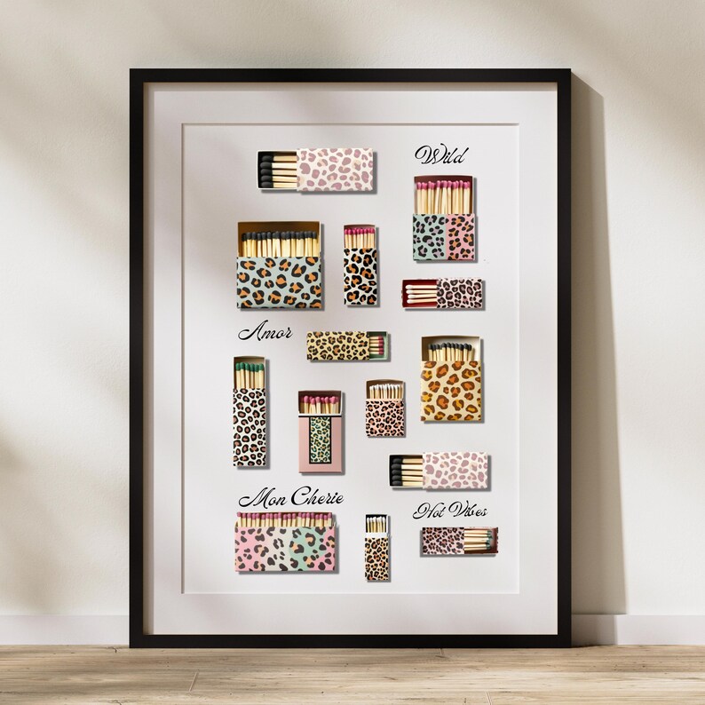Matchboxes Patern Leopard Print Matchbox Clipart: 28 PNG Elements (digital Download) - Etsy