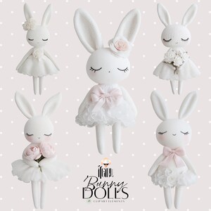 Weißer Osterhasen Puppen Clipart PNG, Oster Clipart, Osterhasen Spielzeug, Ostern PNG, Baby Häschen Kinderzimmer Dekor, Cottagecore Dekor, Kinderzimmer Druck