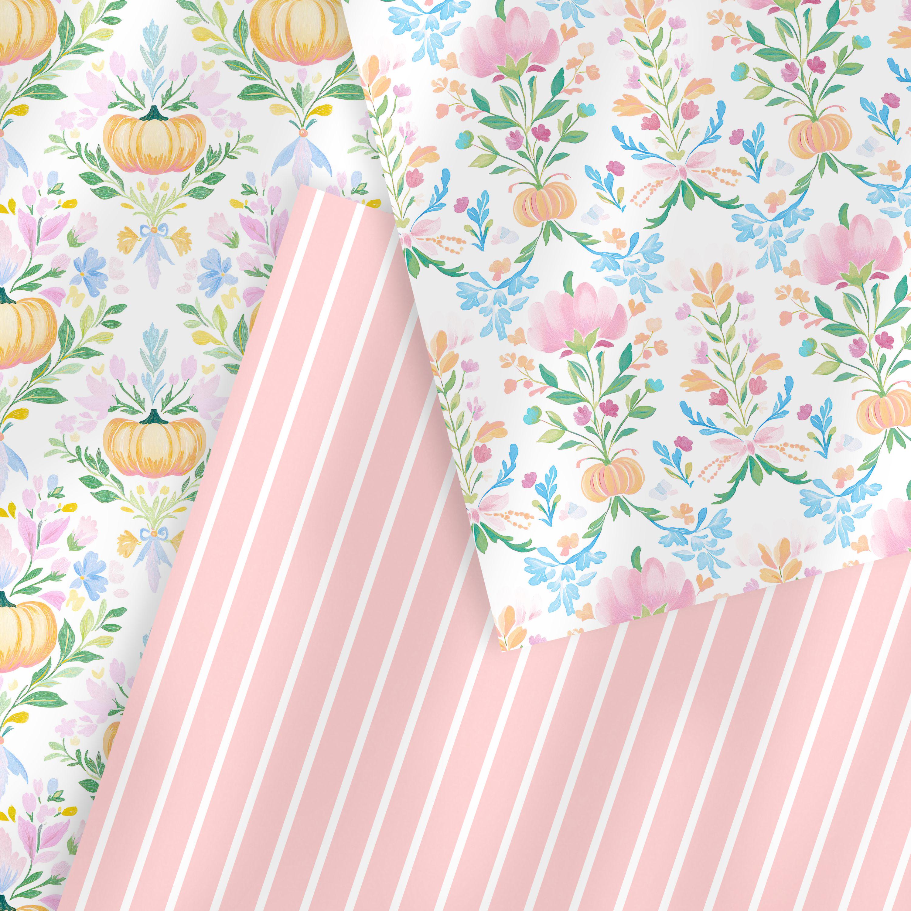 Pastel Grandmillennial Digital Paper, Preppy Grandma Seamless Pattern ...