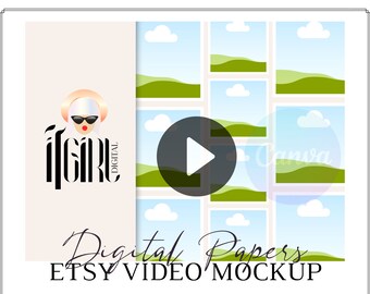 Etsy Video Mockup: Canva Template for Digital Products