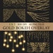 Gold Bokeh String Lights Digital Clipart Overlay - gold bunting fairy lights christmas transparent backgrounds scrapbooking invitations