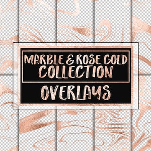 Rose Gold Marble Overlays  - clipart rose gold foil marble veins overlays marble clipart marble texture scrapbooking invitation planner