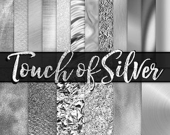 Silver Foil Digital Paper - silver glitter silver foil fashion planner digital paper silver textures silver backgrounds silver metallic