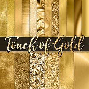 Goldfolie Digitales Papier - goldener Hintergrund, Metall Effekt, DIY, selbst ausdrucken
