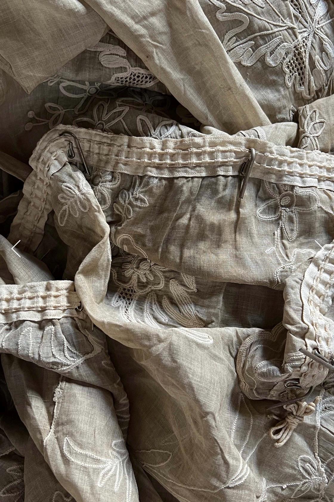 アンティーク コーネリー 刺繍 レース カーテン パネル シャトー