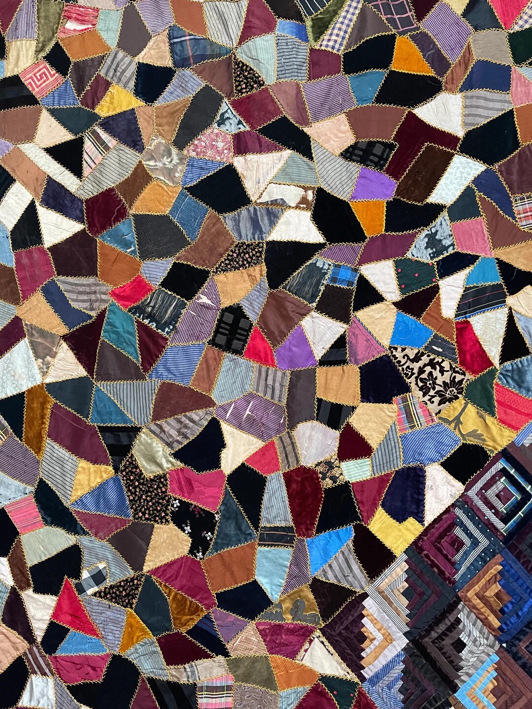 アンティークキルト✳︎ヴィンテージカバーベッドカバー✳︎パッチワーク ❣️パッチワークキルトアンティーク風❣️ベッドカバー