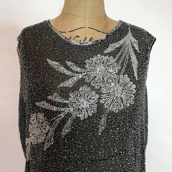 Black and White Flapper Dress - Vintage Monochrome