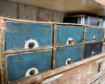 Display Box Antique Storage Chest Drawers Haberdashery Edwardian Display Interiors Vintage Home Decor Sewing Tidy