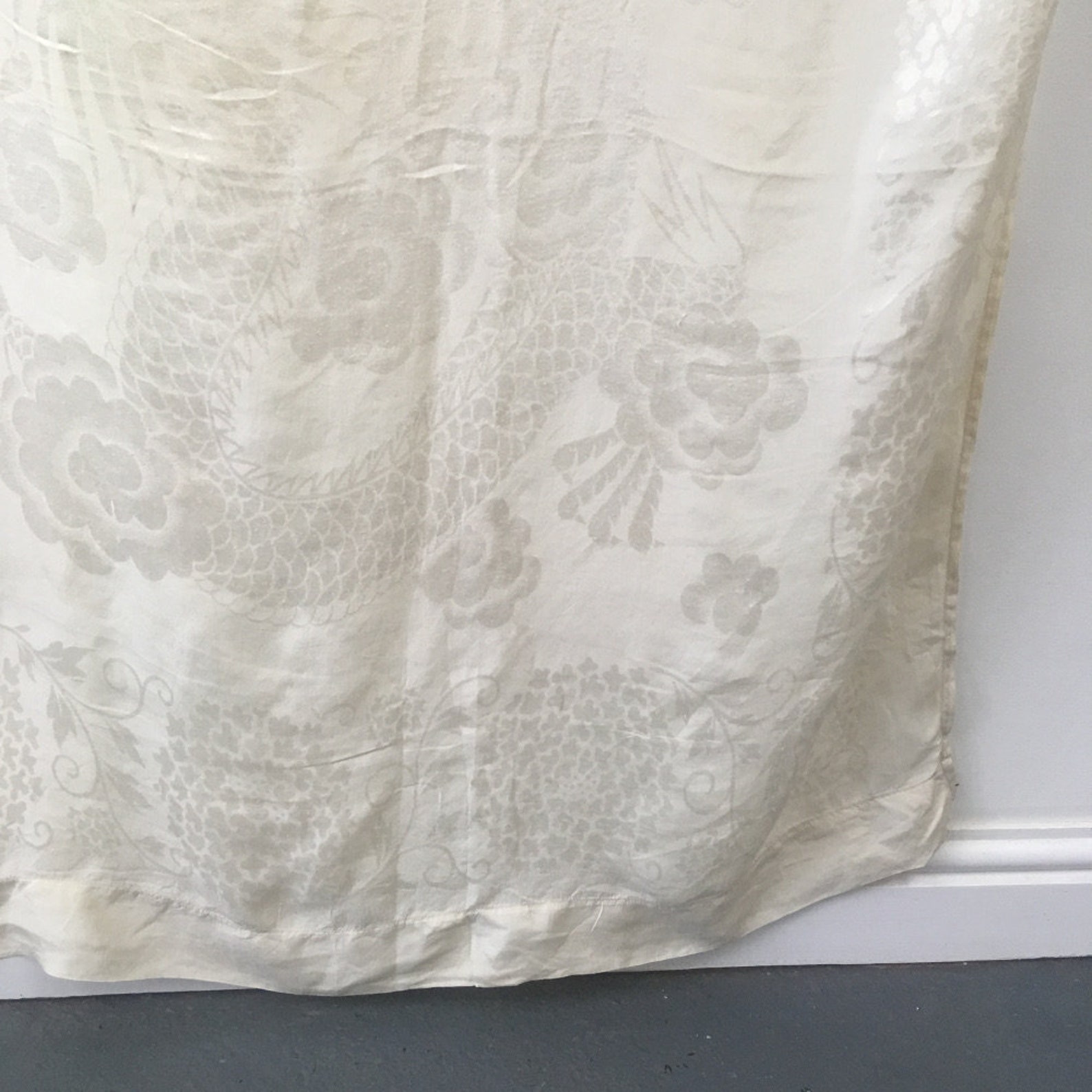 Antique Silk Throw Vintage Bed Linen 1930's Chinese Etsy
