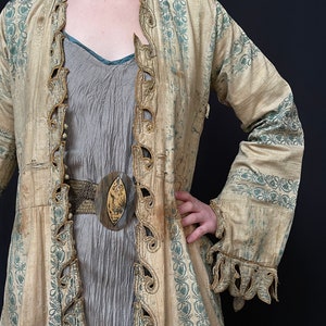Antique Ottoman Robe Silk Brocade Robe Womens Traditional Robe Study Piece Historical Turkish Costume Collectable