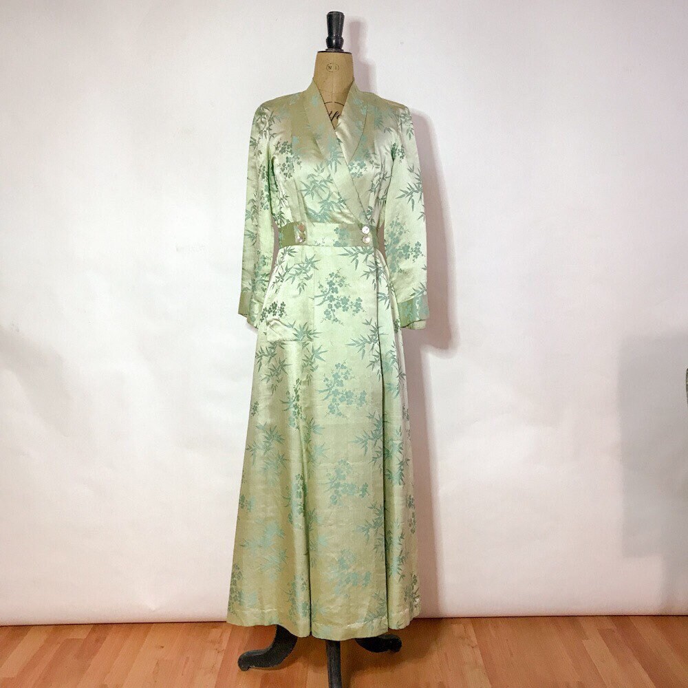 Vintage Robe Silk Robe Silk Brocade Coat 1930's Silk | Etsy