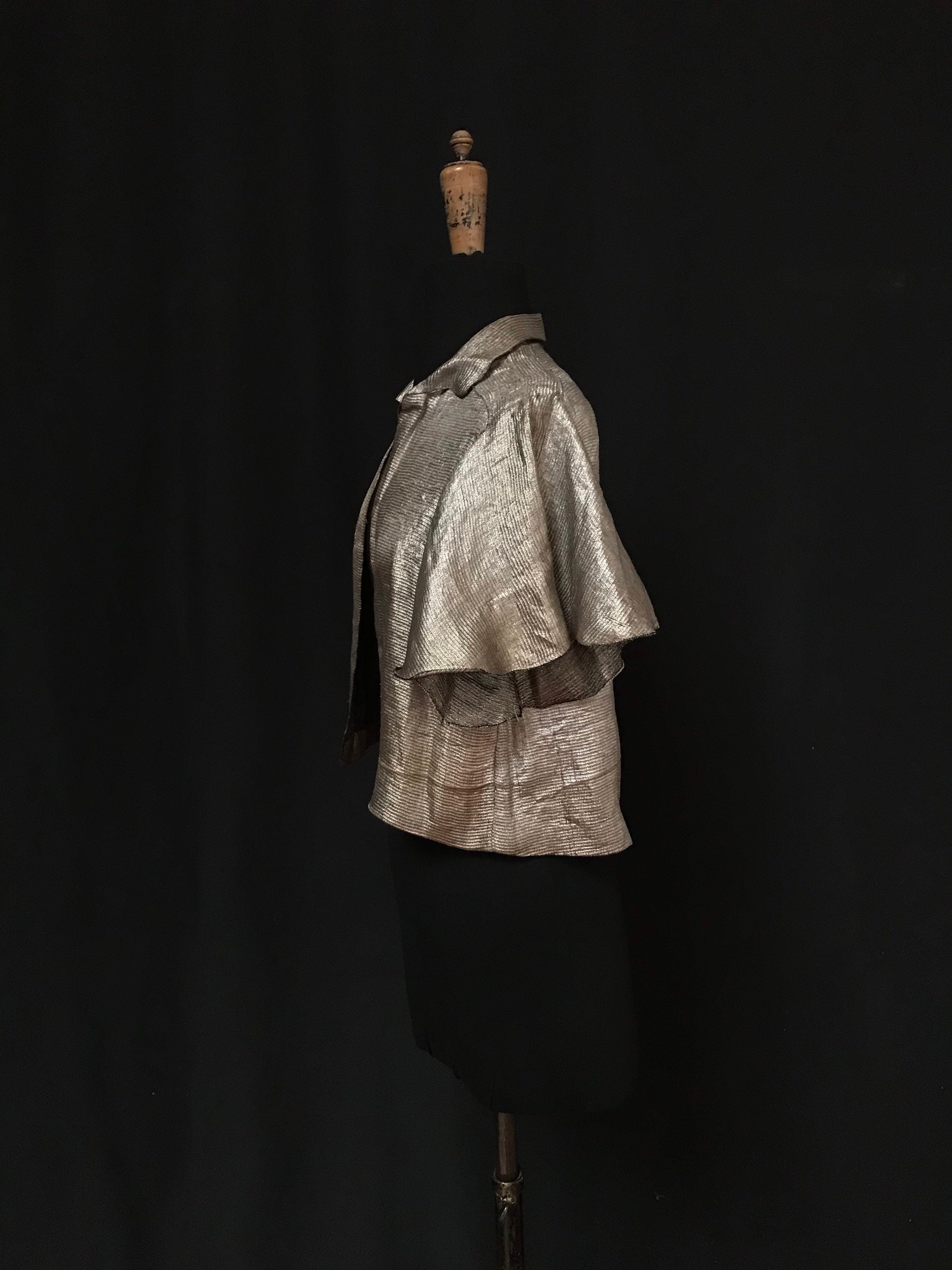 1920s Art Deco Antique Jacket Silver Lamé Womens Jacket | Etsy