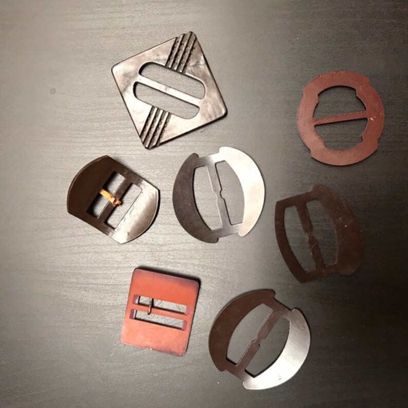 Brown Buckles Vintage Buckles Sewing Supplies Vintage Etsy