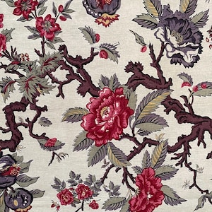 Vintage Chintz Printed Tree Of Life Textile Collectable Room Decor Interiors Decorative Wallhanging Interiors Vintage Home Decor