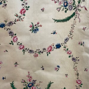 Antique Hand Painted Dress Silk 18th Century Dress Silk Rococo Silk Collectable Textiles Interior Decor Museum Worthy Study Reference image 9