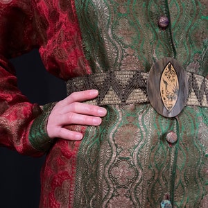Antique Benares Silk Brocade Jacket 19th Century Asia Indian Silk Brocade Coat Collectable Costume Wedding
