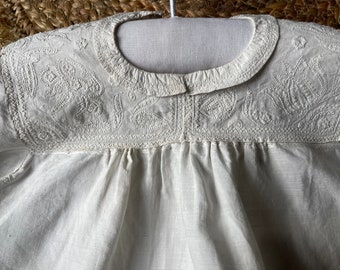 Antique Child’s Embroidered Dress Baby’s Whitework Dress Traditional Dress Collectable Children’s Costume 18th Century Costume Study Film