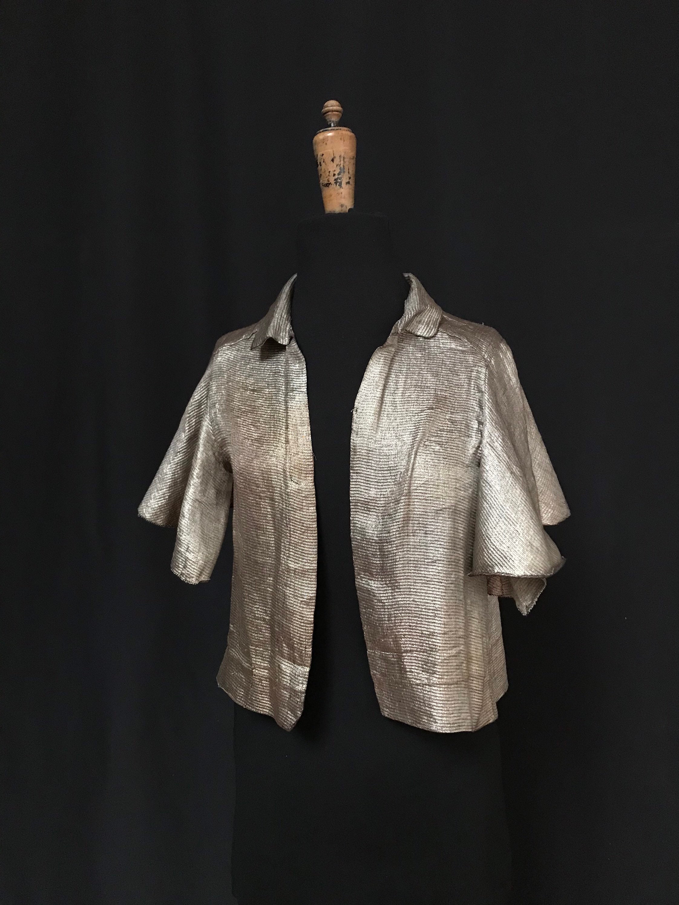 1920s Art Deco Antique Jacket Silver Lamé Womens Jacket | Etsy