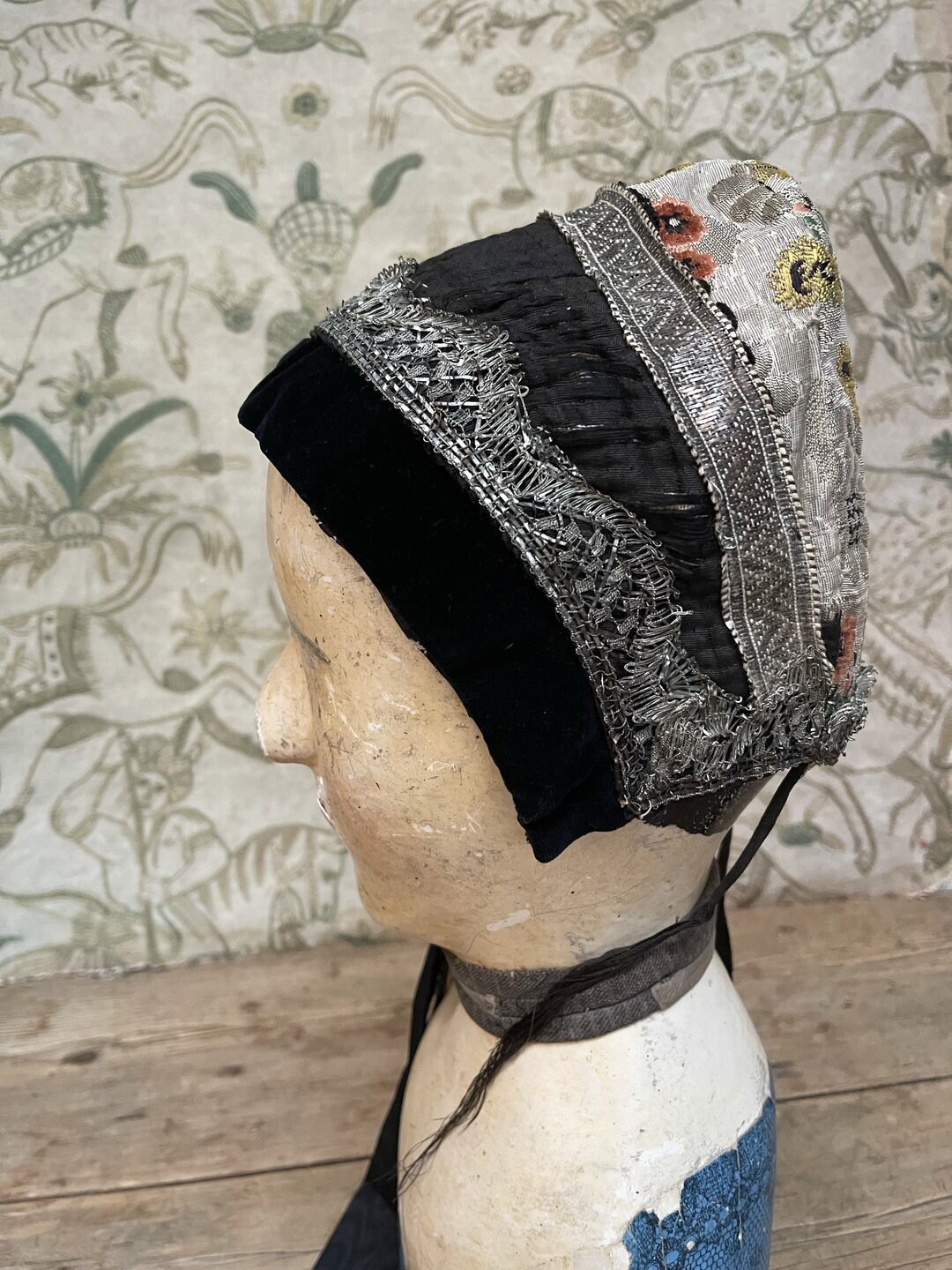 Silk Brocade Metal Thread Lace Antiqur 18th Collectable Etsy