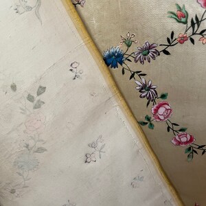 Antique Hand Painted Dress Silk 18th Century Dress Silk Rococo Silk Collectable Textiles Interior Decor Museum Worthy Study Reference image 10