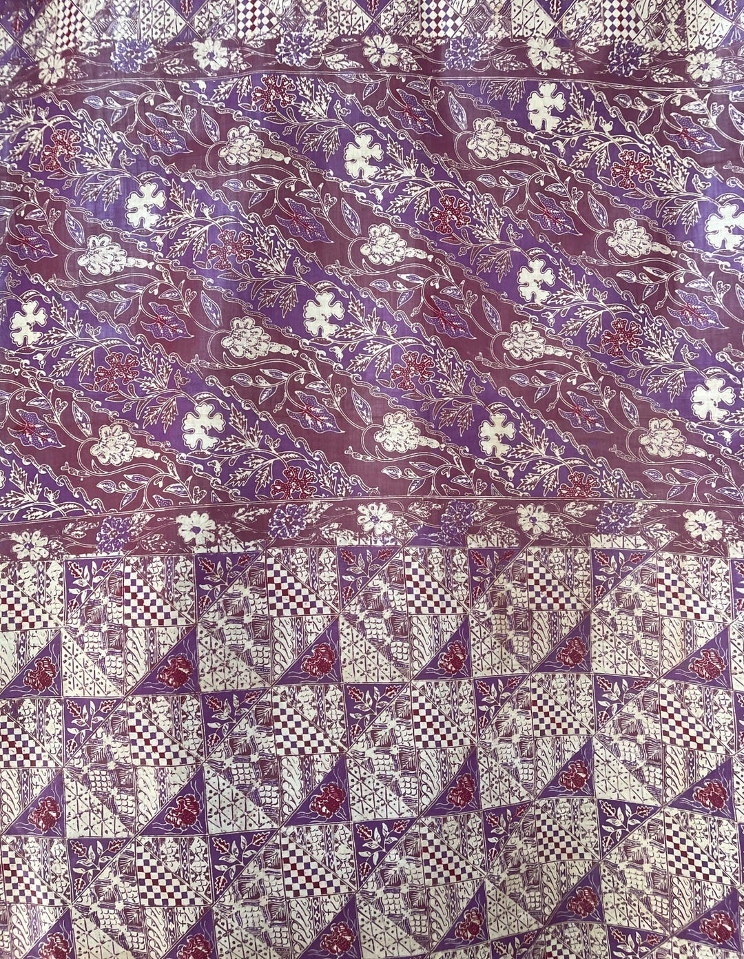 アンティークインドネシアバティック布ハンドメイドジャワサロン