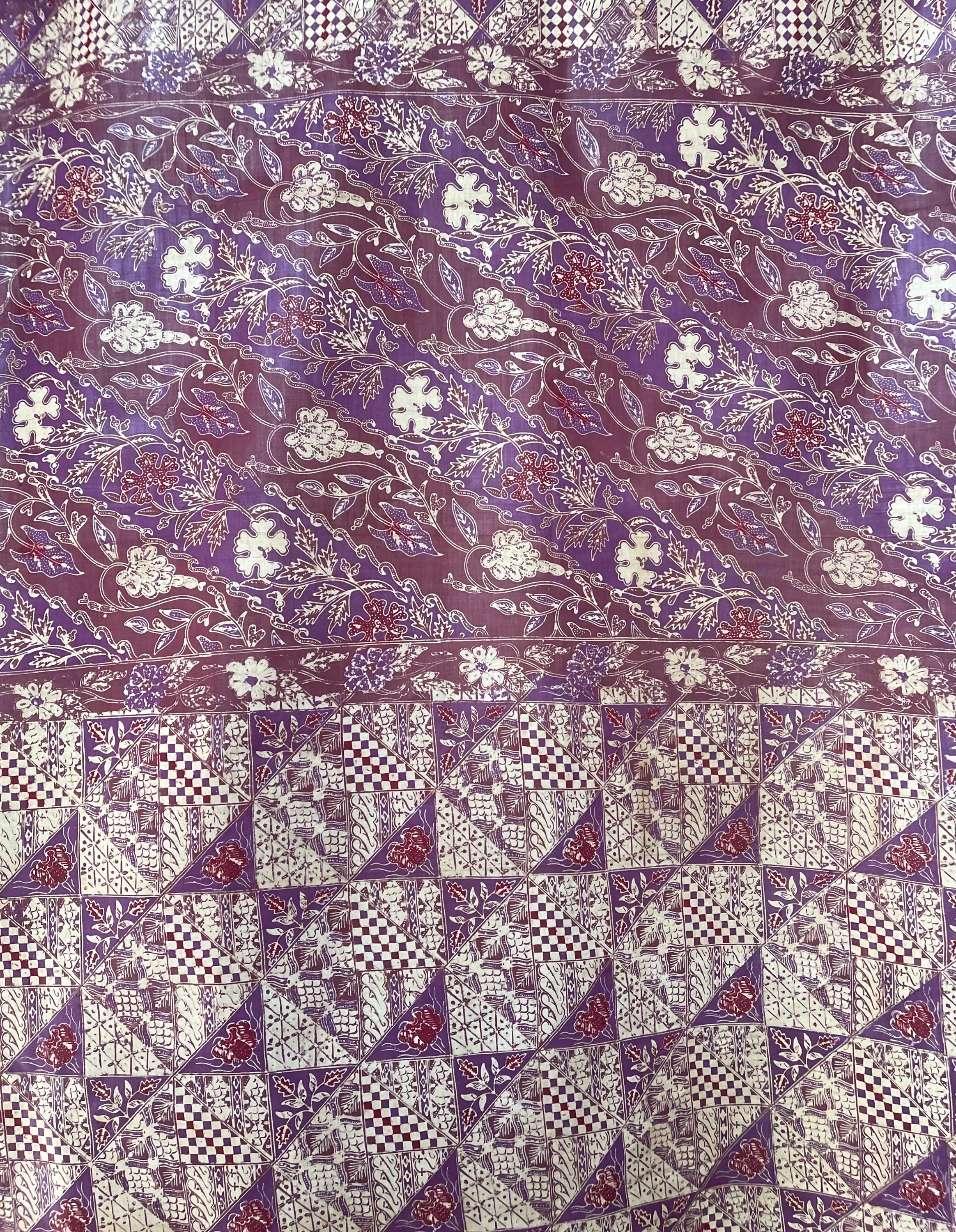 アンティークインドネシアバティック布ハンドメイドジャワサロン