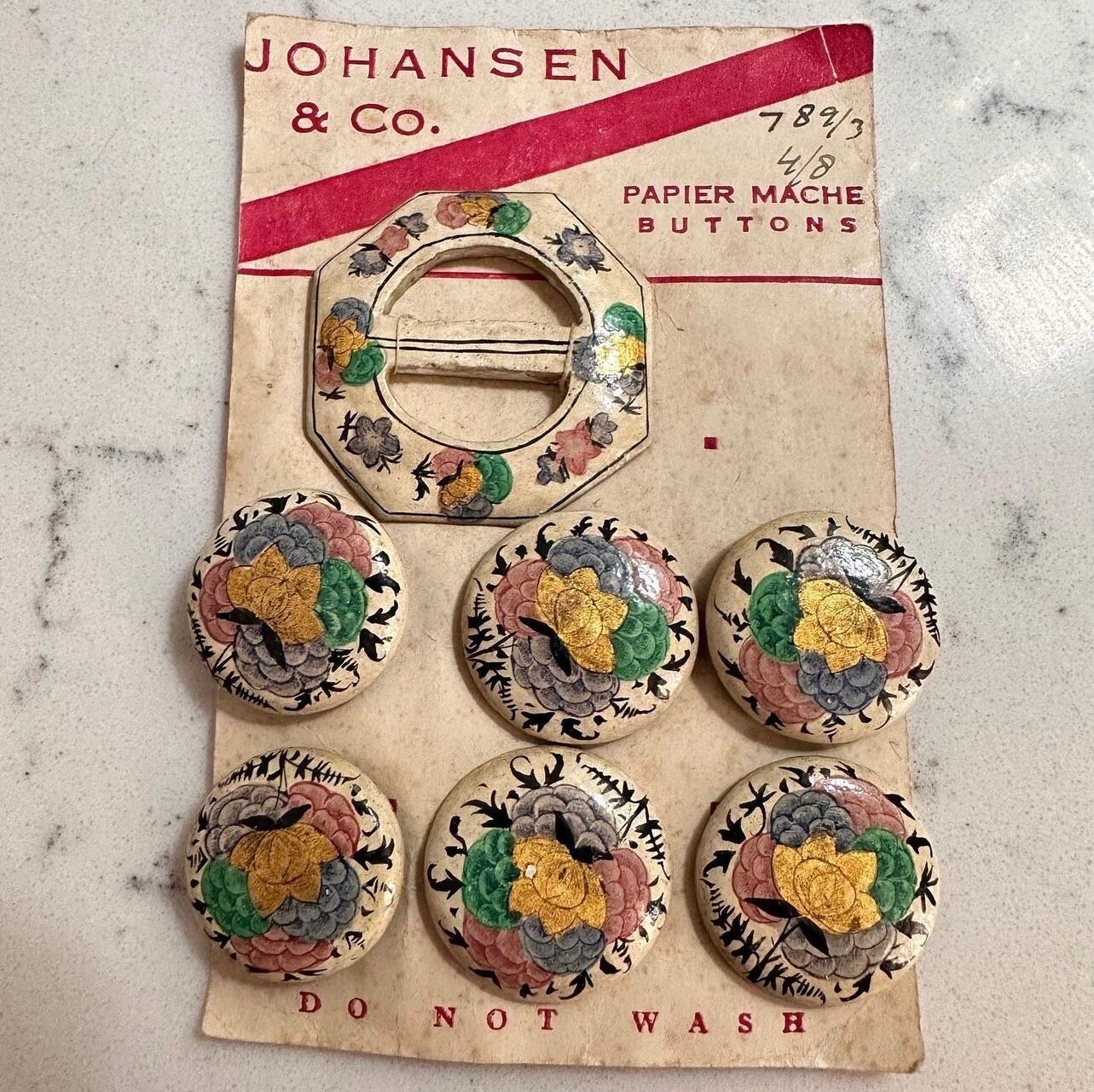 2cm Kadhiya Fabric Handmade Button Big (Set of 8) main image 0