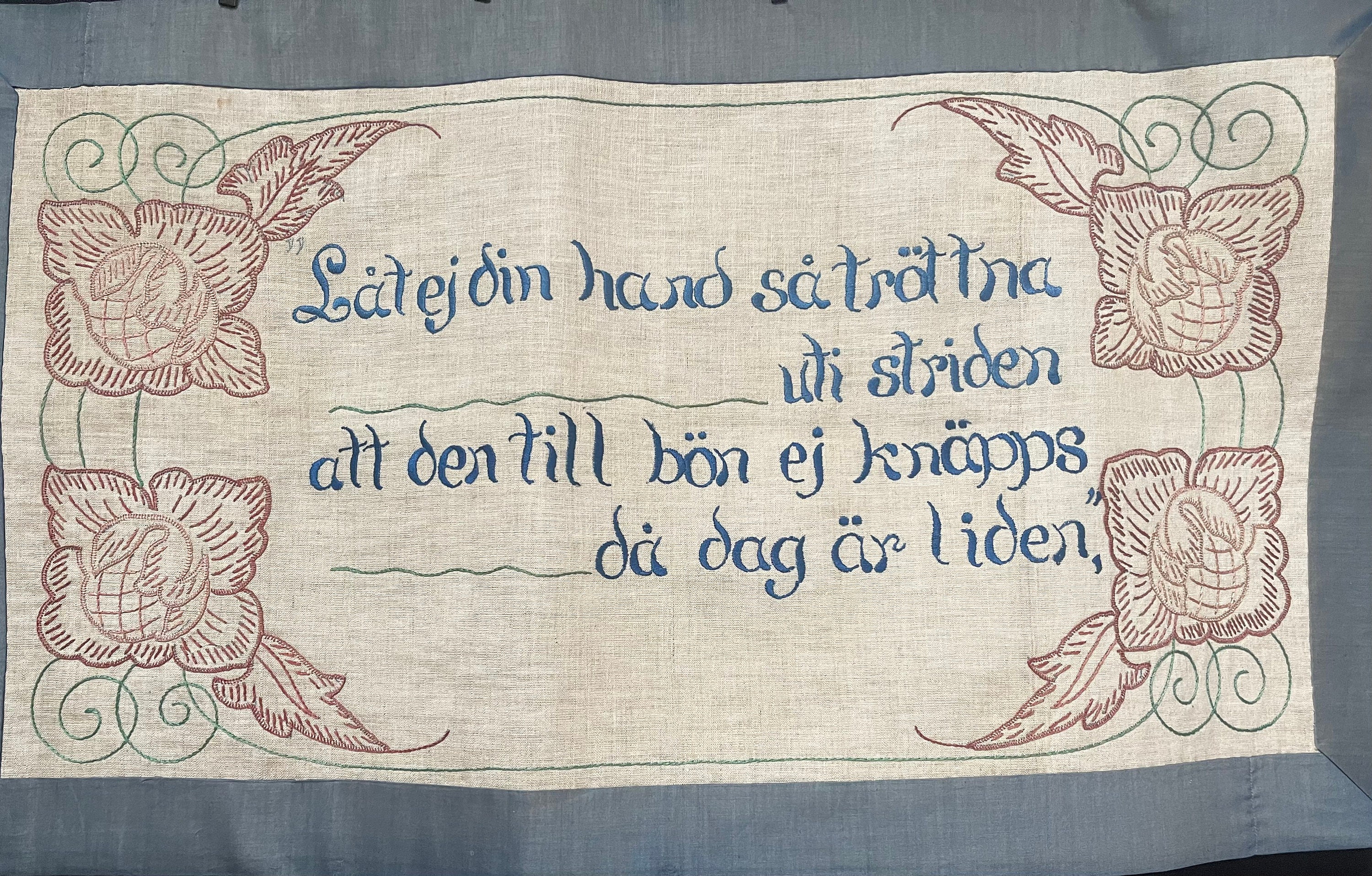 Swedish Embroidery Panel + Linen Thread Set