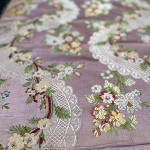 Original Antique Floral Silk Lyon 18th Century Silk Brocade Interior Design Decor Antique Handmade Rococo Silk Collectible Archival Textile