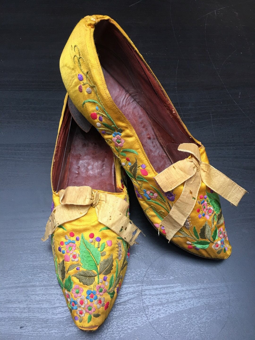 Yellow Slippers - Etsy UK