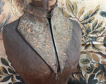 Vintage Embroidered Collar Turkish Ottoman Costume Antique Clothing Collectable Historical Costume Film and Television Costume Design Study