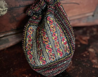 Victorian Bag Crochet Bag Beaded Evening Bag Pochette Bag Antique Bohemian Purse Collectible bag Display Vintage Home Decor