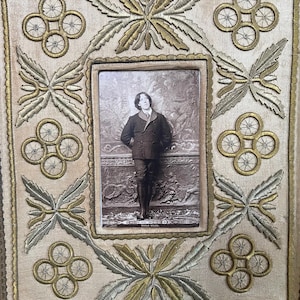 Arts and Crafts Era Gilt Embroidered Picture Frame Circa 1890 Interior Design Home Decor Interiors
