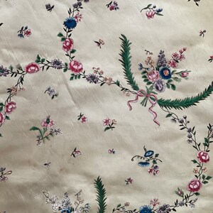 Antique Hand Painted Dress Silk 18th Century Dress Silk Rococo Silk Collectable Textiles Interior Decor Museum Worthy Study Reference image 6
