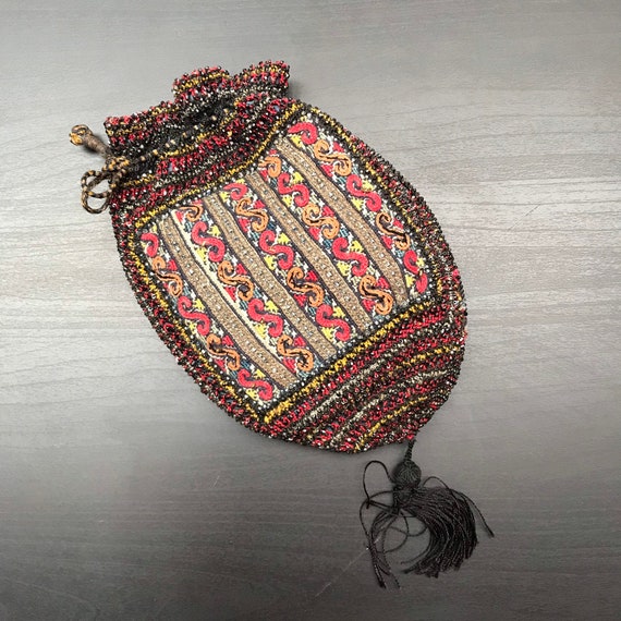 Vintage Evening Bag - Crochet Bag - Beaded Evening