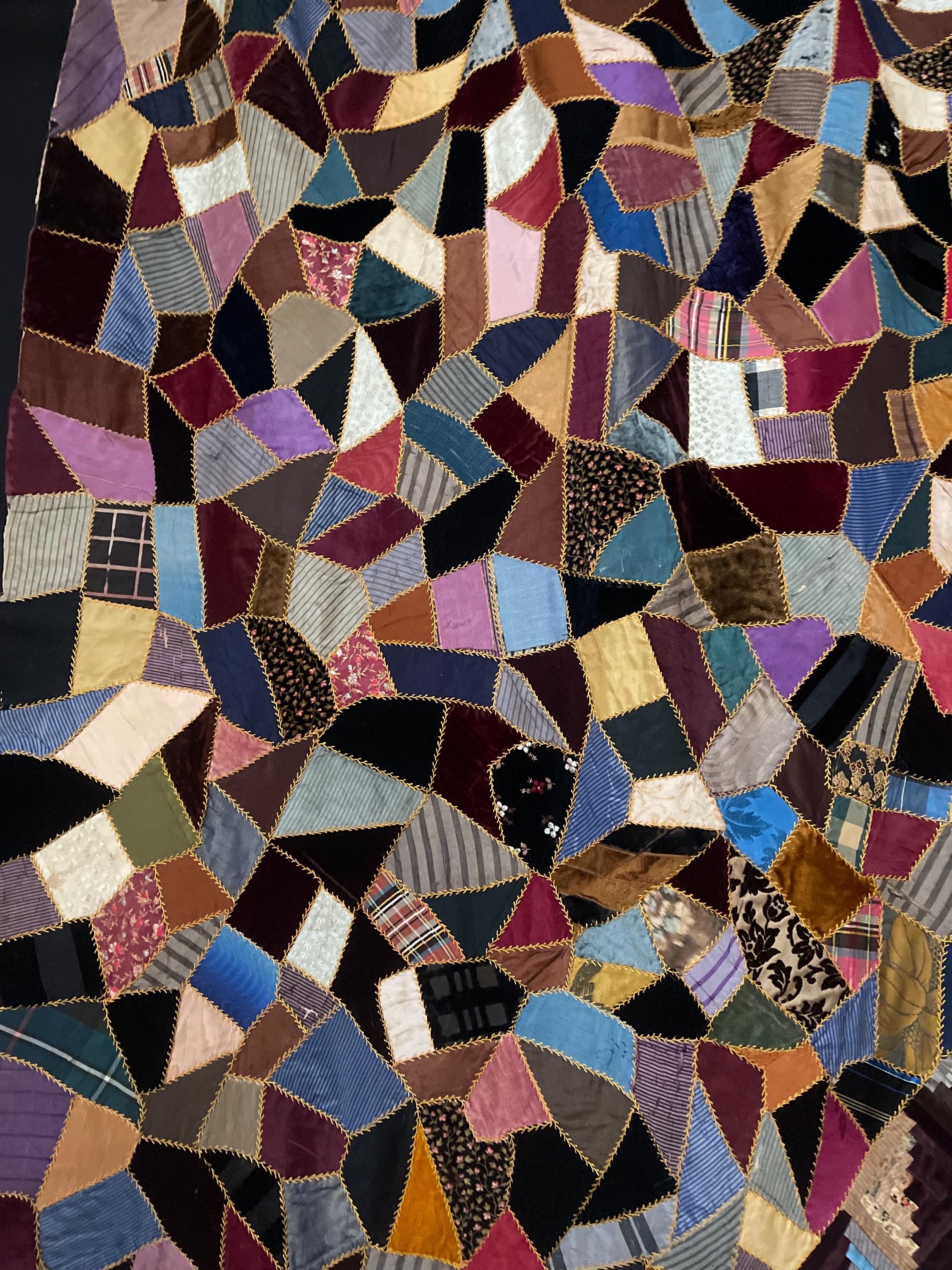 アンティークパッチワークキルト 1880年代 ビクトリア朝アメリカン