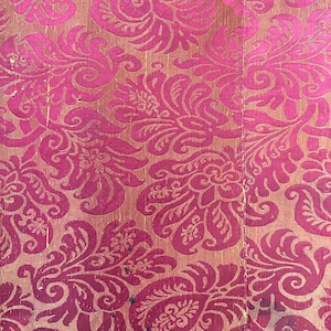 Antique Venetian Silk Brocade Interior Design Vintage Home Decor Textile Study 1700s Antique Silk Collectable