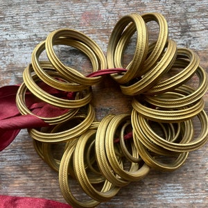Antique Brass Curtain Rings Curtain Accessories Vintage Home Decor Antique Drape Gold Gilt Rings Interiors