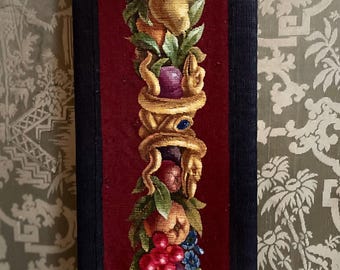 Antique Silk Needlework Tapestry Fine Embroidery Collectable Antique Textiles Petit Point Embroidery Interior Decor