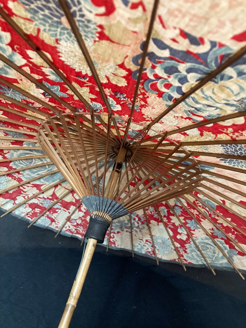 1920s Parasol Japanese Parasol Oriental Printed Cotton Etsy UK