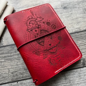 Mystic Skies | Leather Travelers Notebook Cover | Notebook Cover | Leather Cover | Custom Cover