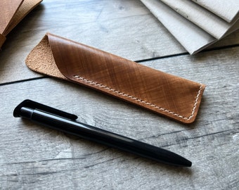 Leather Pen Sleeve | Diary Accessory | Leather Pen Case | Pen Case