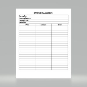 Savings Tracker Log (Default)