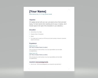 Simple Modern Resume Edit