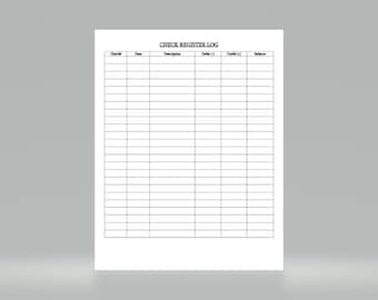 Check Register Log (Default)