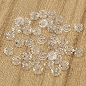 Clear 4mm Tiny Snap Fastener Doll Buttons Mini Sewing Craft Doll Clothes Making Sewing Supply 5 - 20 pairs (DS2-001)